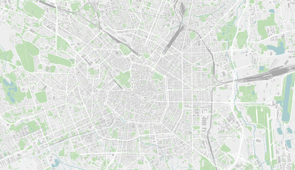 Obraz premium Detailed map of Milan, Italy