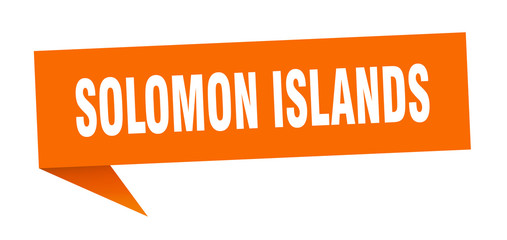 Solomon Islands sticker. Orange Solomon Islands signpost pointer sign