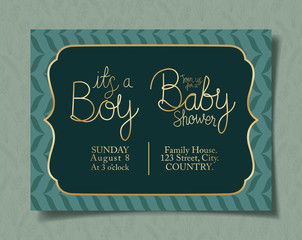 Baby shower invitation vector design