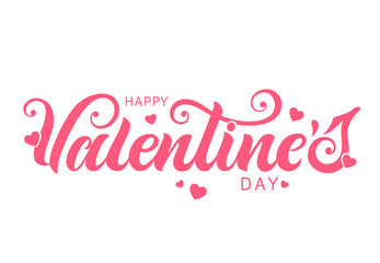 Vector illustration. Happy Valentines Day typography vector design for greeting cards and poster. Valentines Day text with  paper Valentines. Design template celebration. 