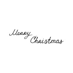 Lettering Ink Pen letters Merry Christmas. Hand draw sketch. Vector calligraphy illustration isolated on white background. Typography for banners, badges, postcard, t-shirt, prints, posters. EPS10