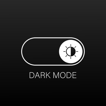 Vector On Off Switch. Dark And Light Mode Switcher, Web Design, Animation. Light And Dark Buttons.