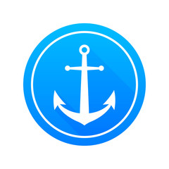 Anchor Icon Symbol. Premium Quality. Vector stock illustration.