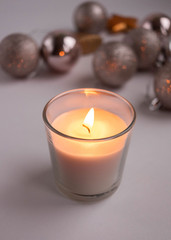 candle on a white background