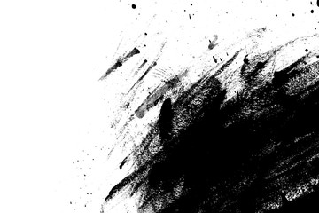 Abstract black ink texture Japan style on a white background.