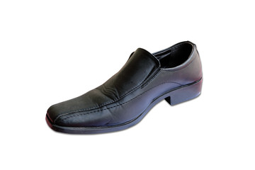 Side view of Men Court shoes or Loafers isolated on white backgorund