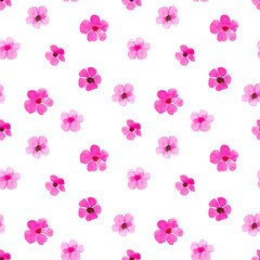Flower watercolor seamless pattern background design. Vector illustration.