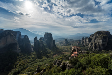 view of the canyon in meteora