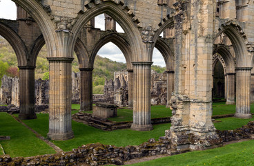 Fototapeta na wymiar Rievaulx Abbey, North Yorkshire moors, North Yorkshire, England