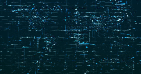 Abstract digital network data background, 3D rendering