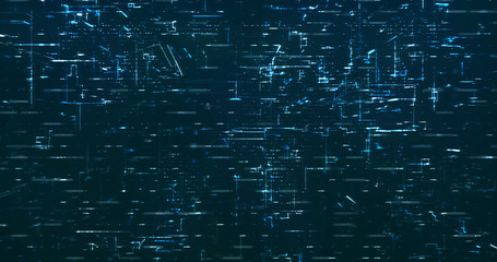 Abstract digital network data background, 3D rendering