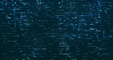 Abstract digital network data background, 3D rendering