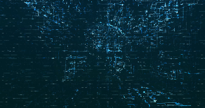 Abstract digital network data background, 3D rendering