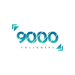 9000 Followers design