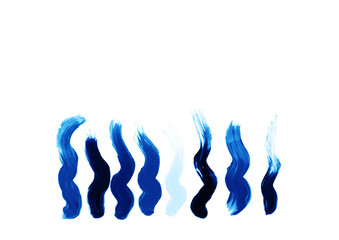 Multi-colored acrylic paint strokes