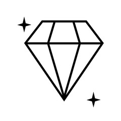 Diamond vector illustration on white background