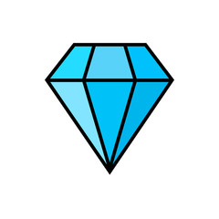 Diamond vector illustration on white background