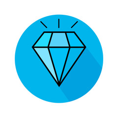 Diamond vector illustration on white background