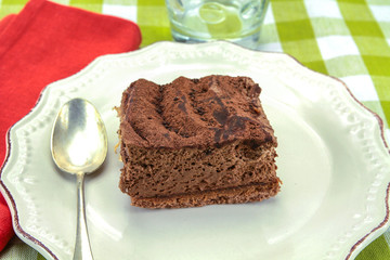 chocolate cake on a plate