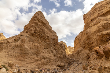 Fototapeta premium A hiking trail at the Wadi Mujib reserve. Jordan.