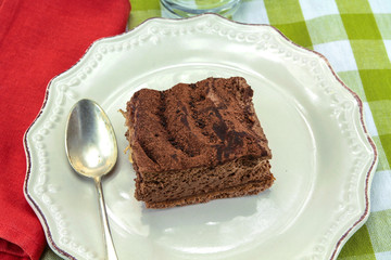chocolate cake on a plate