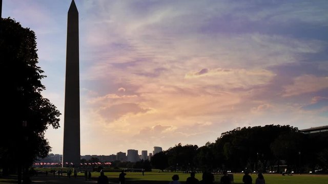 Washington park at sunset