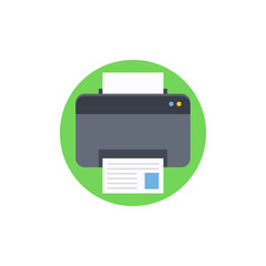 Printer vector Illustration. flat icon style.