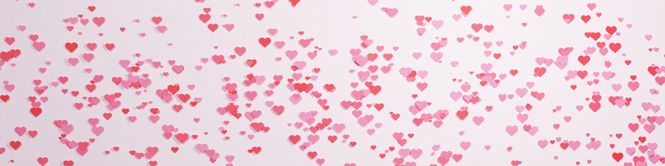 paper cut style, heart sign with pink and purple on gradient white background, 3d rendering.concept for valentine's day.