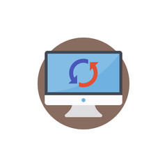 Processing  vector Illustration. flat icon style.