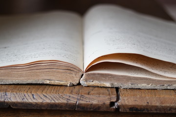 old book on an old table