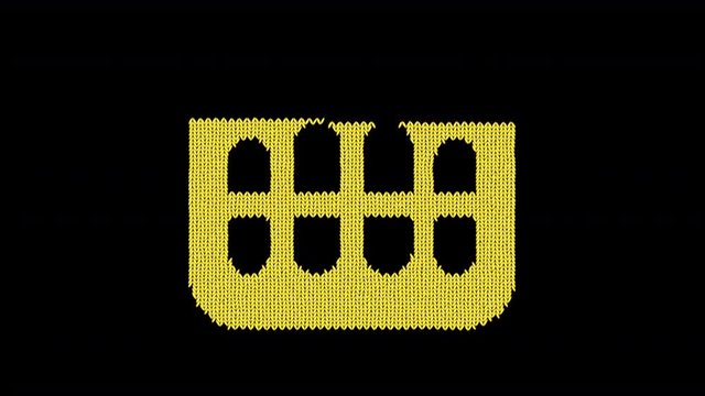 Symbol teeth is knitted from a woolen thread. Knit like a sweater