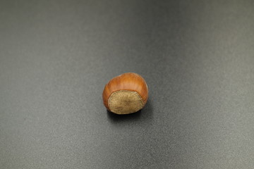 nuts on wooden background