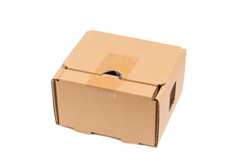 cardboard box on a white background