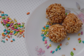 Puffed rice with Jaggery