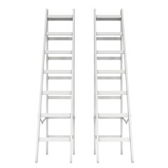 Step ladder. 3d render isolated on white