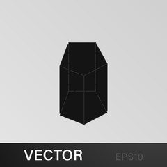 prism icon. Elements of Geometric figure icon for concept and web apps. Illustration icon for website design and development, app development