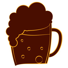 Sihlouette of a beer mug