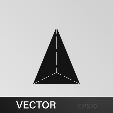 tetrahedron icon. Elements of Geometric figure icon for concept and web apps. Illustration icon for website design and development, app development