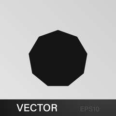 decagon icon. Elements of Geometric figure icon for concept and web apps. Illustration icon for website design and development, app development