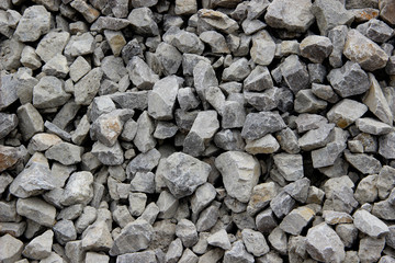 Texture of crushed stone