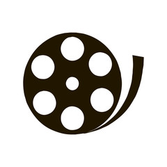 Reel of film tape, realistic vector, isolated on white