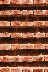 Brick grunge wall background, brick lined texture
