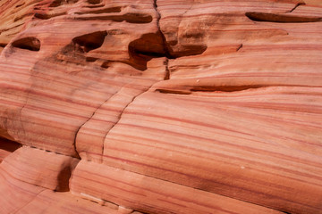 Landscape of orange and yellow rock formations at Valley of Fire State Park in Nevada