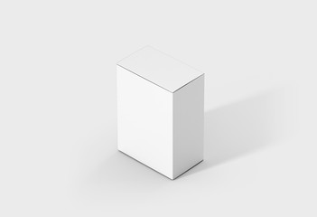 White blank Cardboard Package Box Mock up.Realistic Box Packaging.3D rendering.