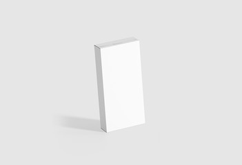 Blank Cardboard Package Box Mock up isolated on light gray background.3D rendering