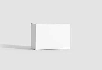 Blank Cardboard Package Box Mock up isolated on light gray background.3D rendering