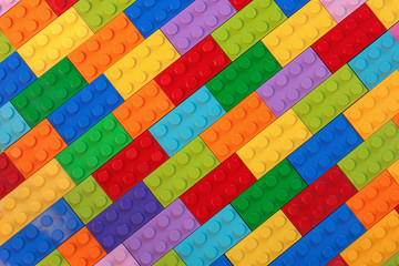 Сolorful background made of plastic cubes