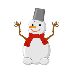 Snowman. Cute snowman.