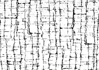 Worn down wallpaper pattern design. Broken plaster and grunge damask effect. Distressed overlay texture design. Vector illustration. Eps10.