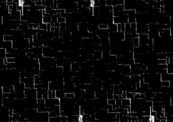 Worn down wallpaper pattern design. Broken plaster and grunge damask effect. Distressed overlay texture design. Vector illustration. Eps10.